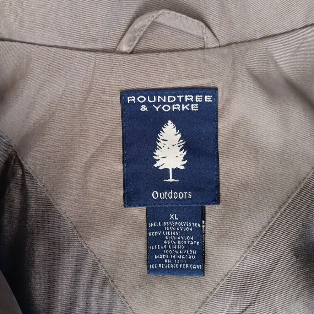 Roundtree & Yorke Travel Smart Mens‎ Size XLarge Olive Green Full Zip Jacket